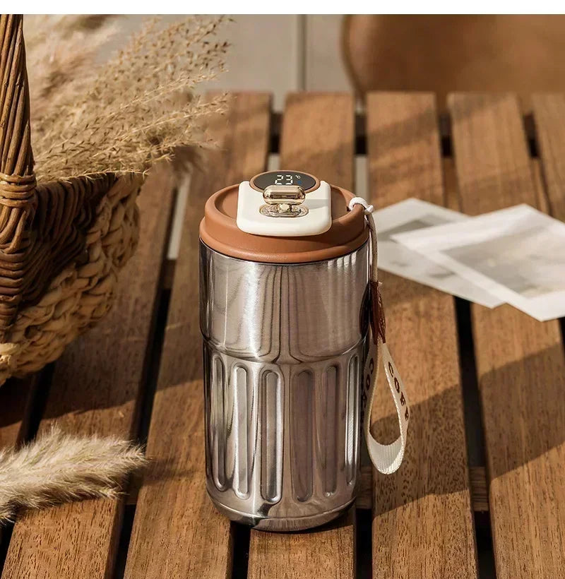 450ml Thermal Mug Thermos Bottle Smart Display Temperature 316 Stainless Steel Vacuum Cup Office Coffee Cup Business Portable