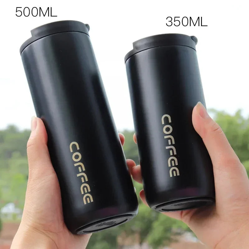 350ml/500ml Double Stainless Steel 304 Coffee Mug Leak-Proof Thermos Mug Travel Thermal Cup Thermosmug Water Bottle for Gifts