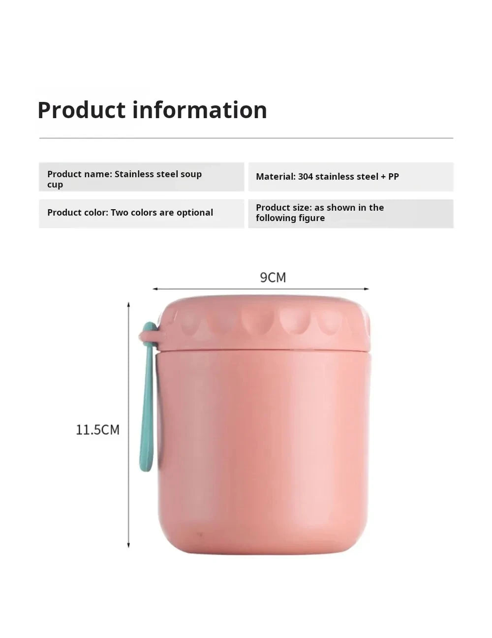 Insulated Food Thermal Jar  Soup Cup Thermos Containers Vacuum  Stainless Steel Lunch Box Thermo Keep Hot for School Children