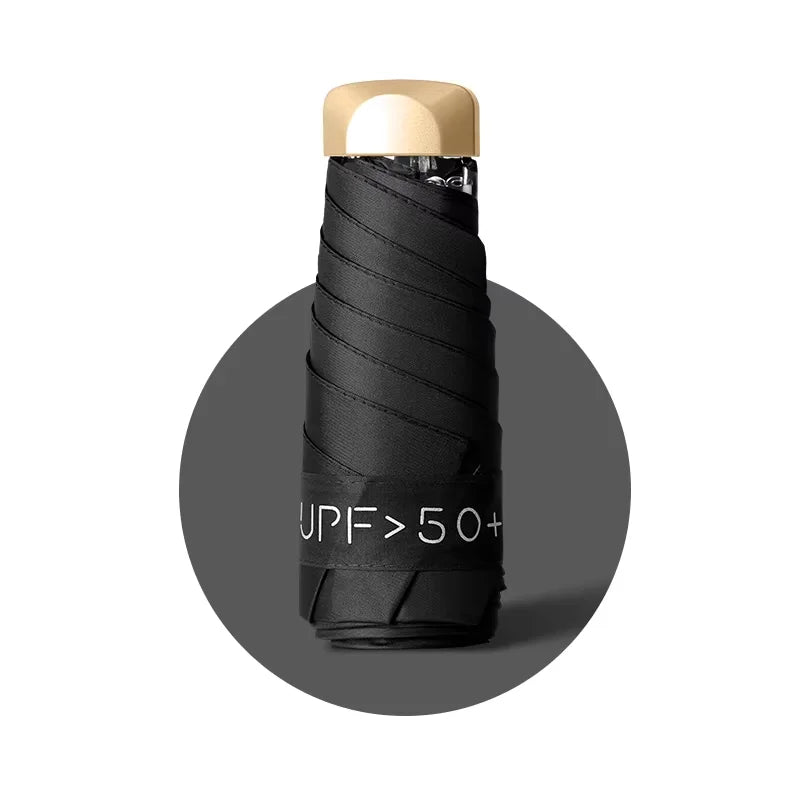 Anti-UV parasol mini capsule pocket parasol sun umbrella small pocket rainproof travel umbrella vinyl folding umbrella