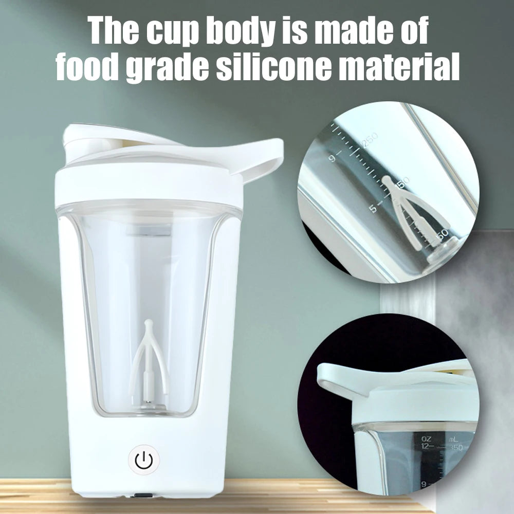 350ML Electric Protein Powder Mixing Cup Automatic Shaker Bottle Mixer Shake Bottle Milk Coffee Blender Kettle for Gym outdoor