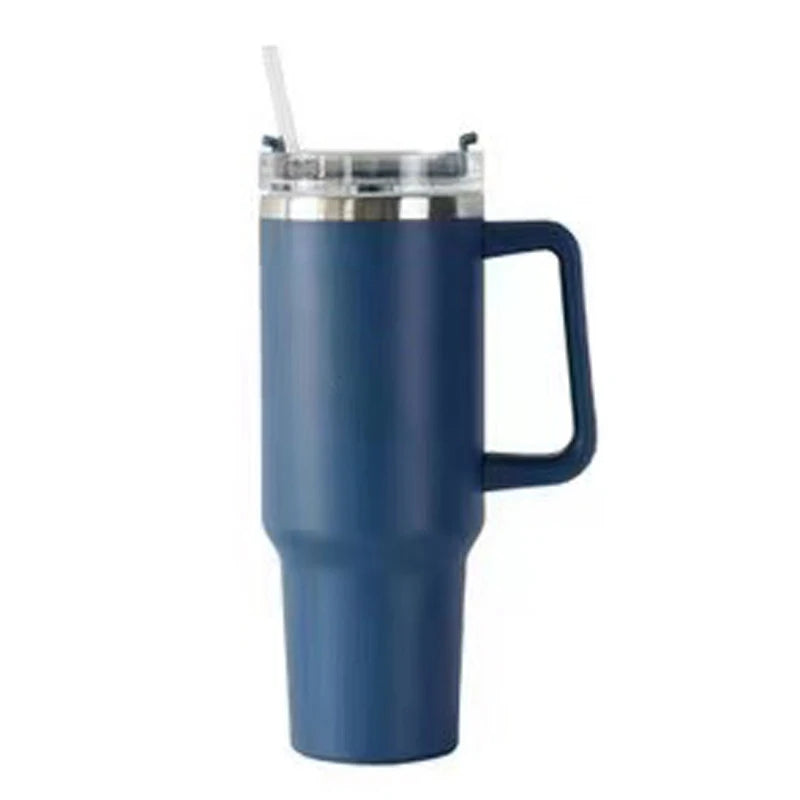 40oz Stainless Steel Tumbler With Straw Handle Car Mug 304 Stainless Steel Straw Ice Bar Mug For Home Office Or Car - Gabriel