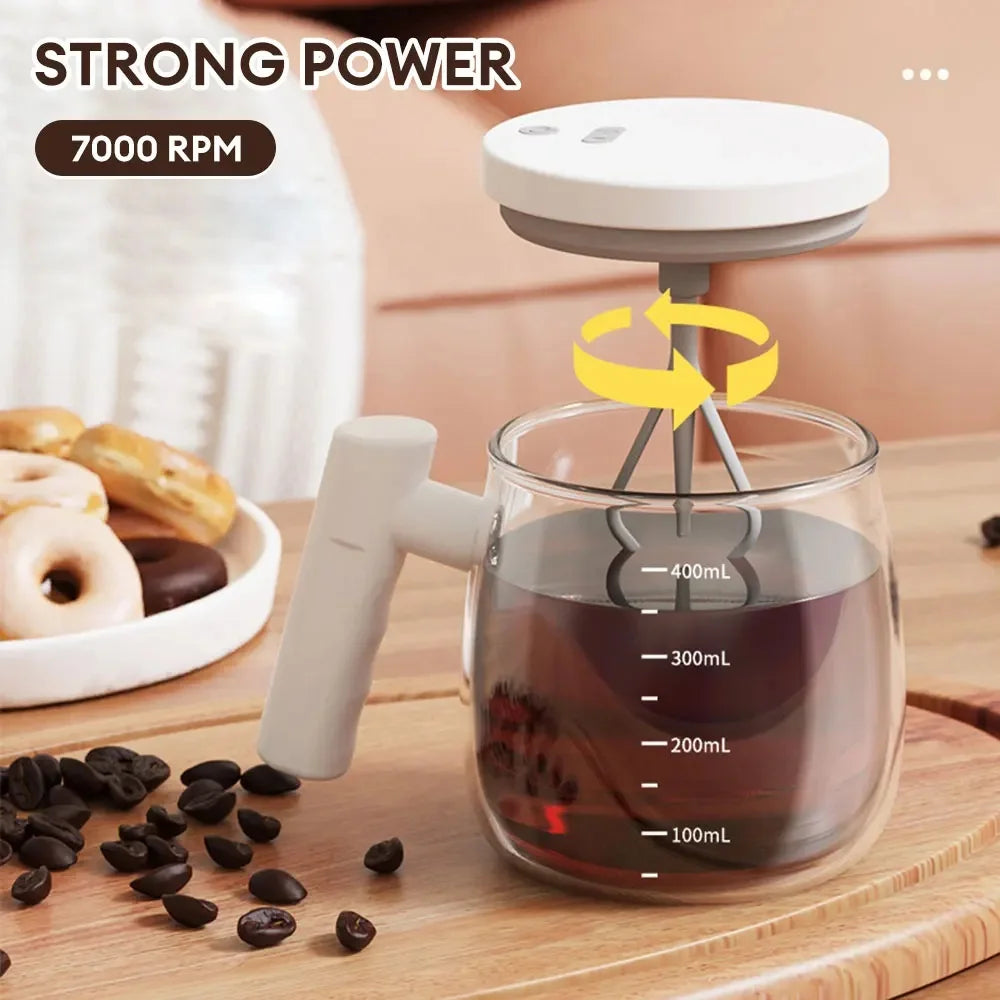 400ML Self Stirring Mug 7000RPM Electric High Speed Mixing Mug With Waterproof Automatic Mix Cup for Coffee Milk Protein Powder - Gabriel