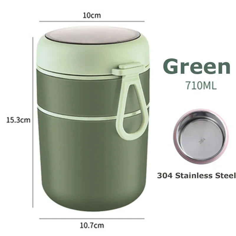 530ml/710ml Food Thermal Jar Insulated Soup Cup Thermos Containers Stainless Steel Lunch Box Thermo Keep Hot for School Children