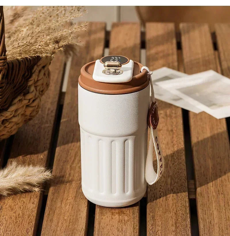 450ml Thermal Mug Thermos Bottle Smart Display Temperature 316 Stainless Steel Vacuum Cup Office Coffee Cup Business Portable