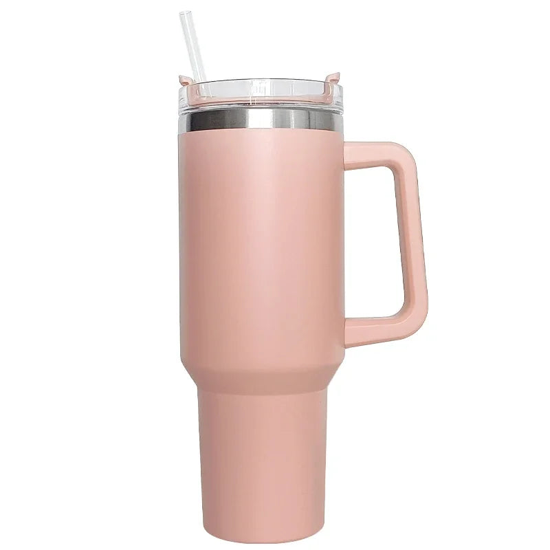 40oz Mug Tumbler With Handle Insulated Tumbler With Lids Straw Stainless Steel Coffee Tumbler Termos Cup for Travel Thermal Mug - Gabriel