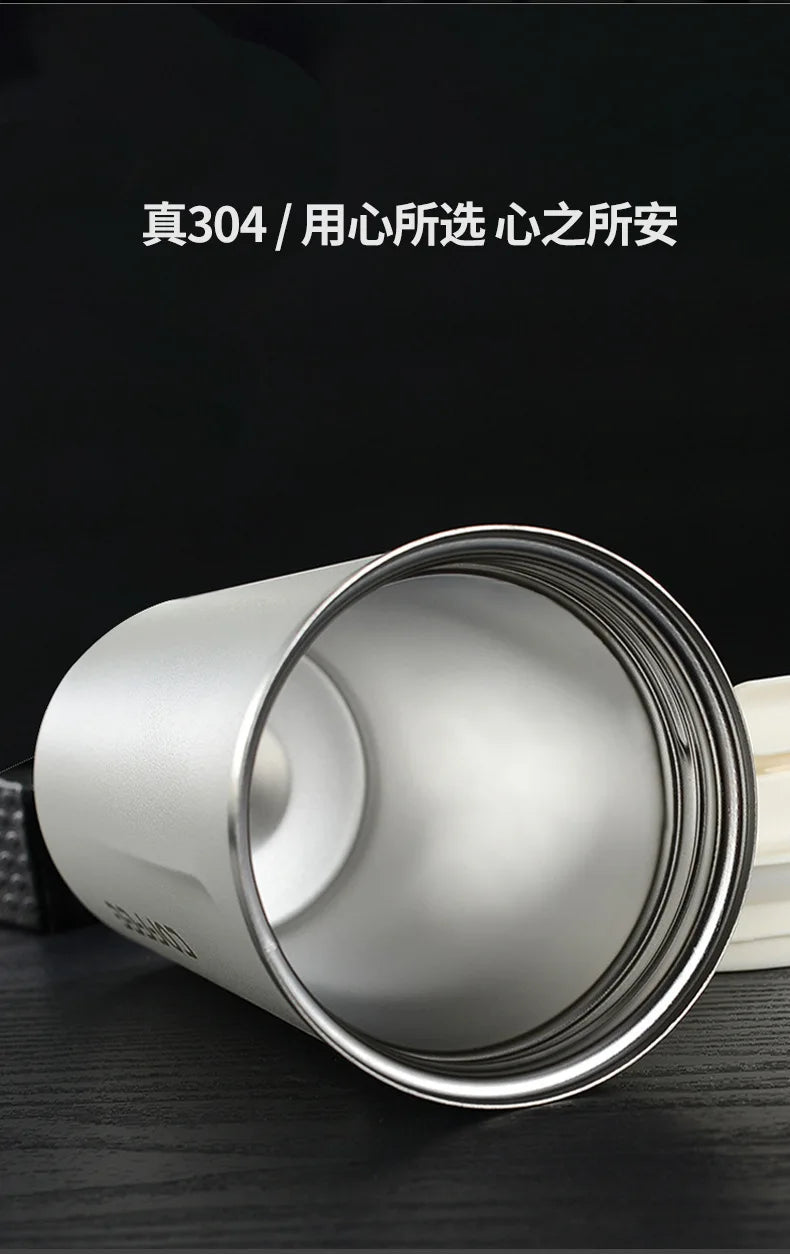 Intelligent temperature display thermos cup 304 stainless steel double-layer thermos cup Coffee cup Business car thermos cup