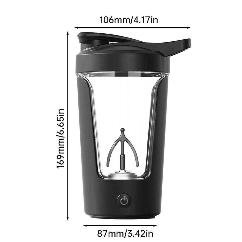 Elektrischer Shaker-Flaschen-Mixbecher, automatischer Protein-Selbstrührbecher, Kaffeetasse, tragbarer Mixer, Sport-Fitness-Wasserkocher, 350 ml