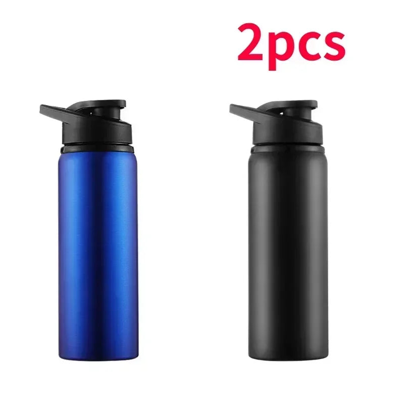 1-15PCS Portable Stainless Steel Bicycle Water Bottle Straight Drinking Outdoors Sports Travel Kettle Metal Water Bottle