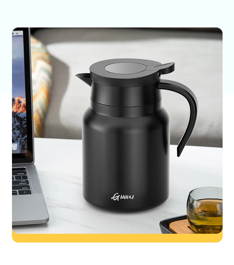 GIANXI 1000ML Keramik-Teekanne mit Innenfutter für Tee, Haushaltsfilterkaffeekanne mit Griff, Kaltwasserkessel, Kaffee- und Teegeschirr