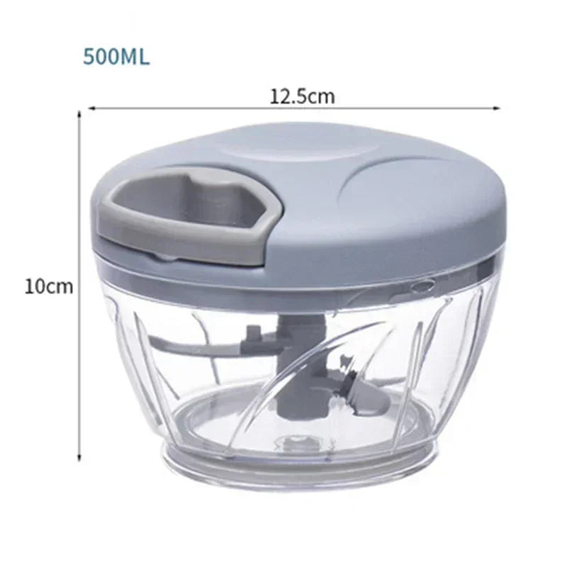 500/900ML Garlic Chopper Manual Rotate Vegetable Cutter Chopper Slicer Fruit Garlic Crusher Kitchen Gadget Blenders Meat Grinder