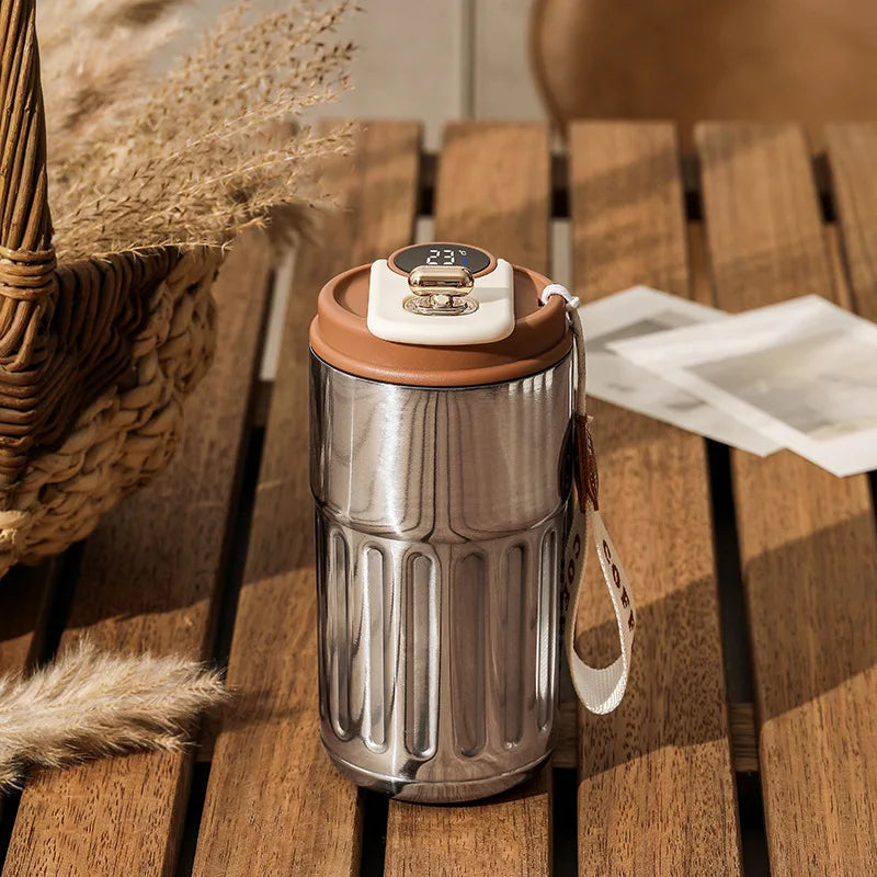 450ML Stainless Steel Thermo Water Bottle LED Temperature Display Coffee Cup Keep Cold and Heat Thermal Mug Travel Vacuum Flask