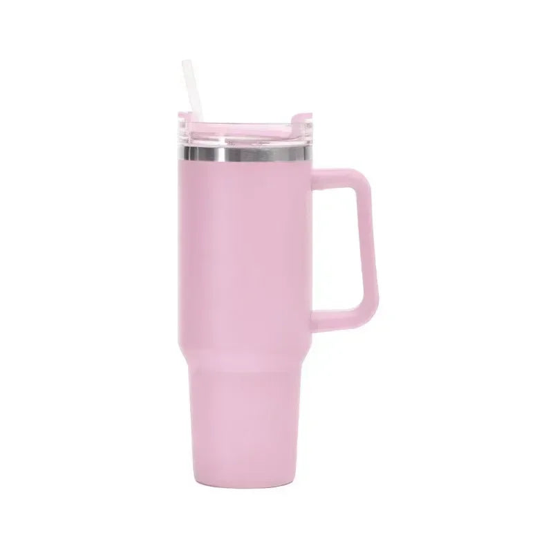 40oz Stainless Steel Water Bottle with Handle Lid Straw Vacuum Thermos Cup Car Coffee Mug Personalized Tumbler - Gabriel