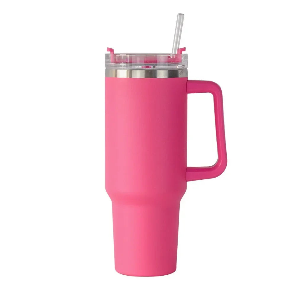 Mug With Lid and Straw Stainless Steel Vacuum Mug Tumbler Keep Cold and Hot Leak Proof Travel Coffee Mug - Gabriel