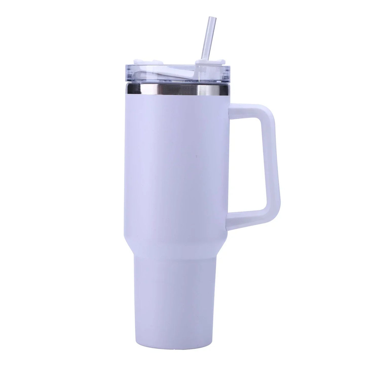 40OZ Straw Insulation Cup with Handle Portable Car Stainless Steel Coffee Water Bottle LargeCapacity Travel BPA Free Thermal Mug - Gabriel