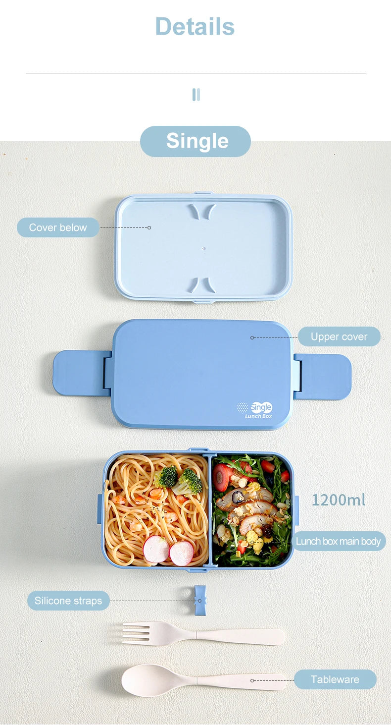 METKA Picknick-Lunchbox Magic 3-in-1, doppellagig, mikrowellengeeignet, Bento-Box, Frischhaltebehälter, Lunchboxen für Schulkinder