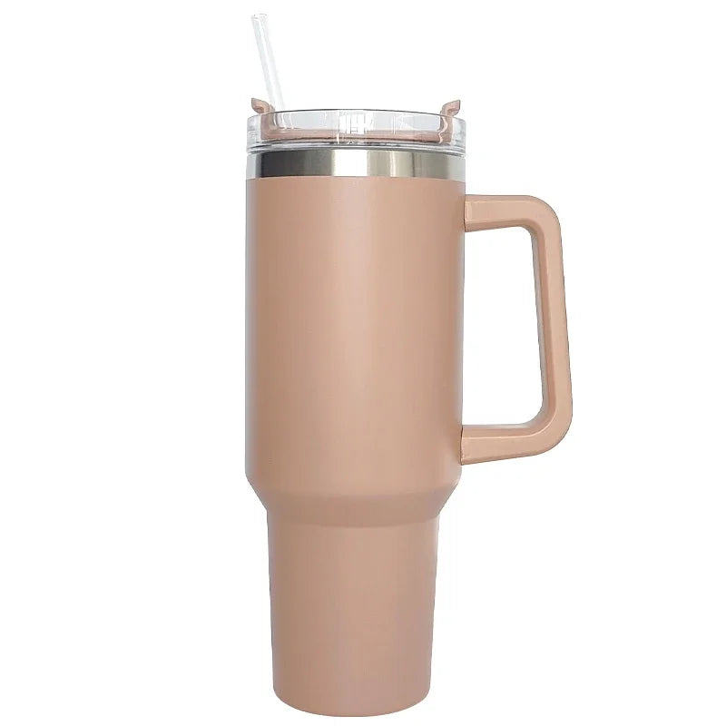 40oz Mug Tumbler With Handle Insulated Tumbler With Lids Straw Stainless Steel Coffee Tumbler Termos Cup for Travel Thermal Mug - Gabriel