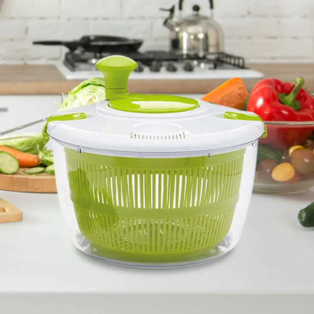 Salad Spinner Salad Dryer  Vegetable Washing Dryer Fruit Washer for Drying Salad Greens Drainer Strainer Manual Lettuce Spinner