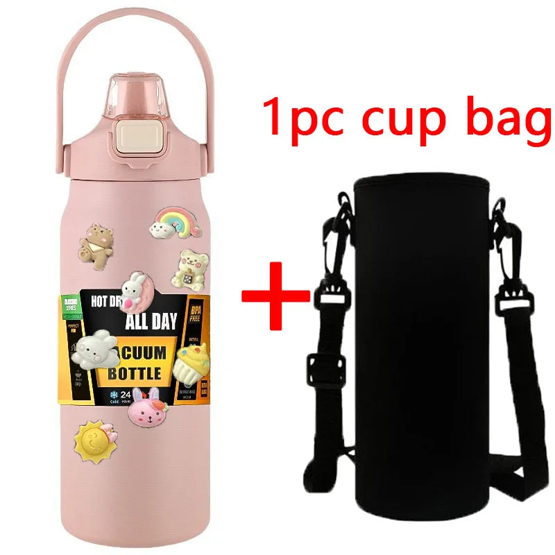 1.5L Stainless Steel Thermo Bottle Large Capacity Thermo Water Portable Vacuum Mug Thermos 1500ml Insulated Cup Tumbler