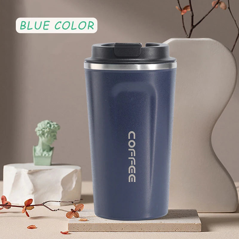 12OZ/17OZ Insulated Coffee Travel Mug Double Wall Stainless Steel Reusable Coffee Tumbler with Leakproof Lid  for Ho