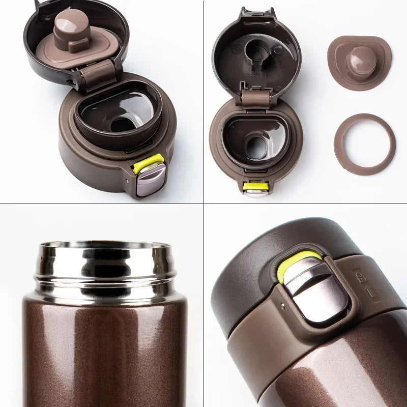 500ML Stainless Steel Bouncing Cover Vacuum Flask Thermos Cup Coffee Tea Milk Thermo Bottle Stainless Steel Coffee Mug Thermos - Gabriel