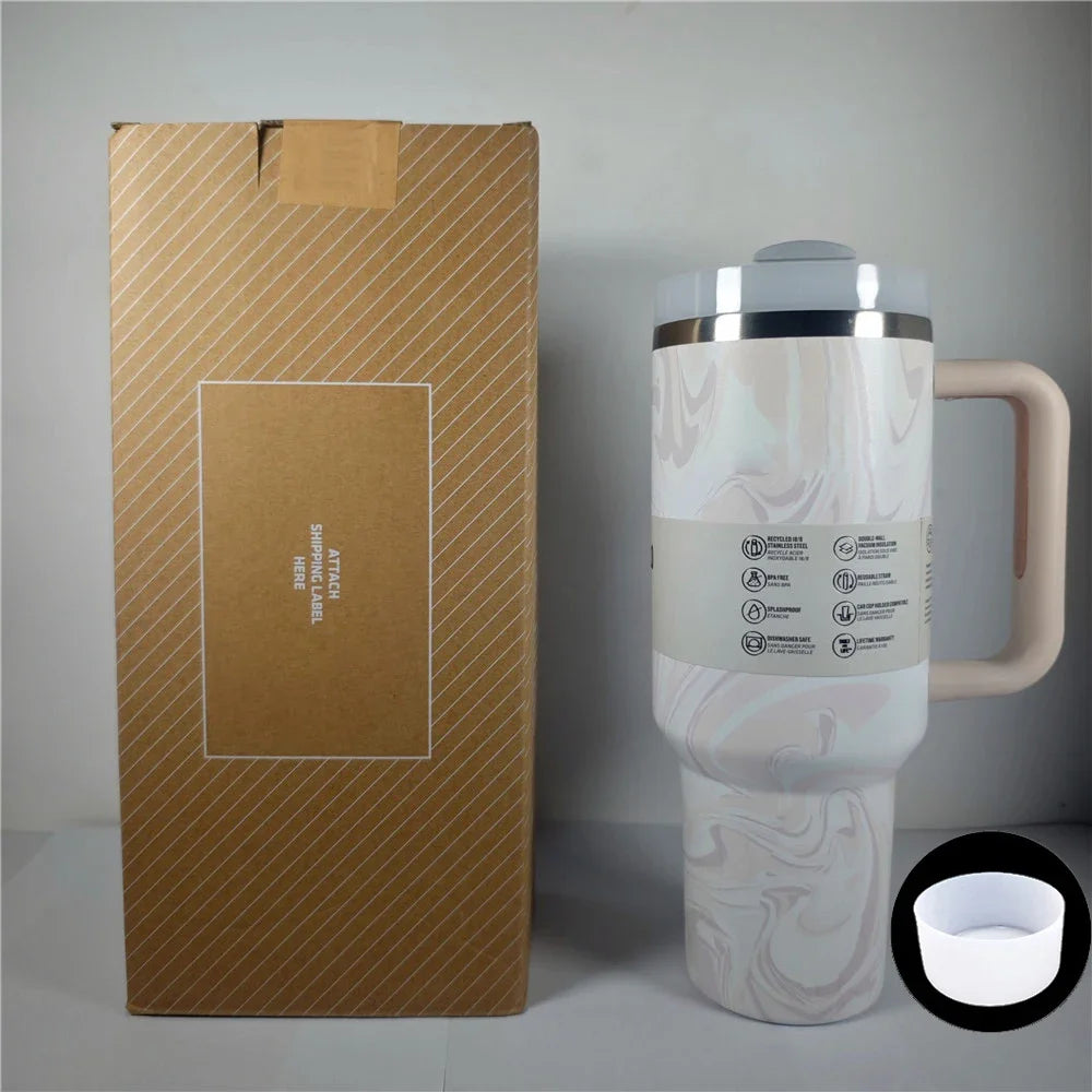 40oz Becher mit Griff Flasche Dauerhafte Heißwasserthermoskanne Edelstahl Thermobecher für Sportflaschen Eiskaffeetasse