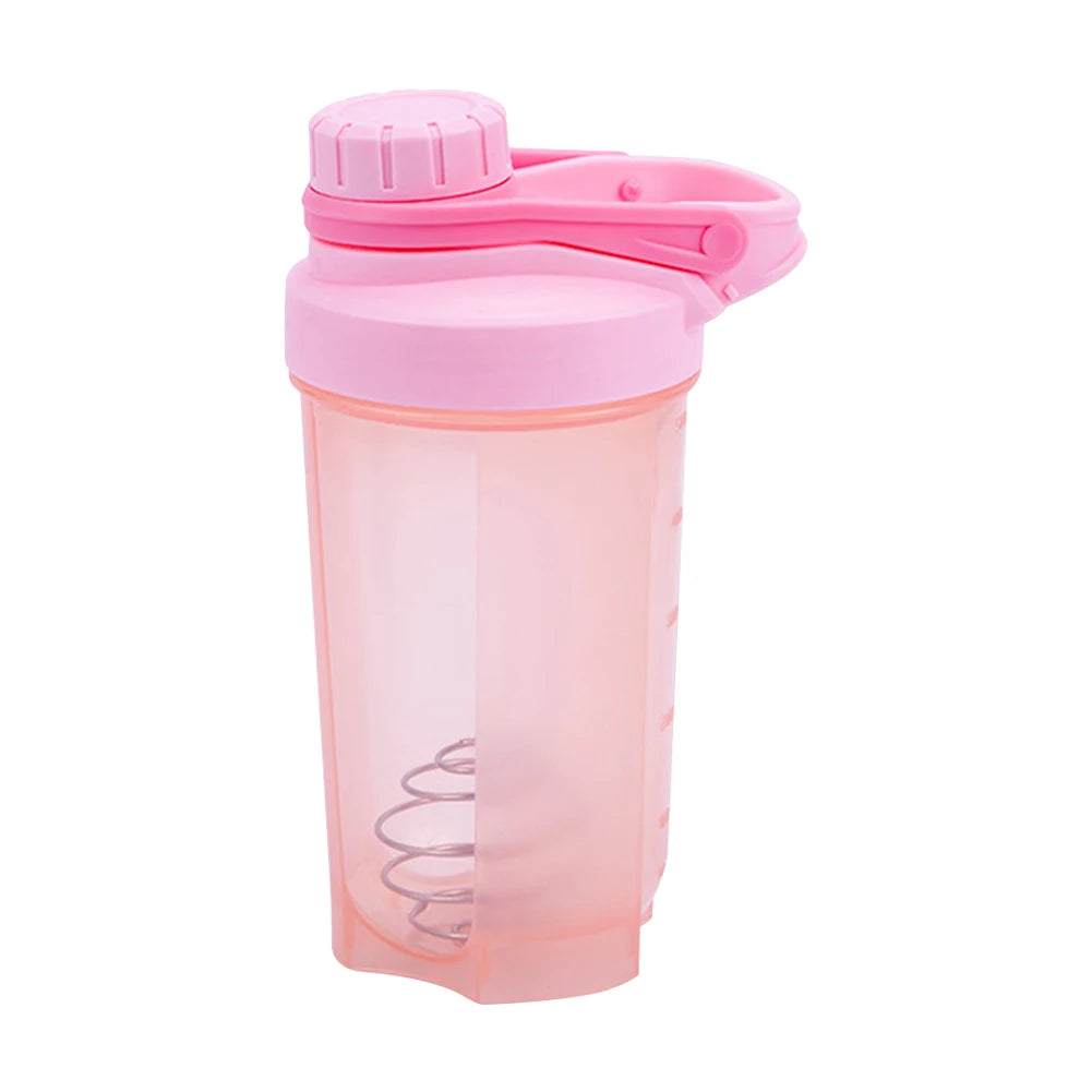 Tragbare Proteinpulver-Shaker-Flasche, 600 ml, auslaufsichere Wasserflasche für Fitnessstudio, Fitnesstraining, Sport-Mixbecher mit Skala