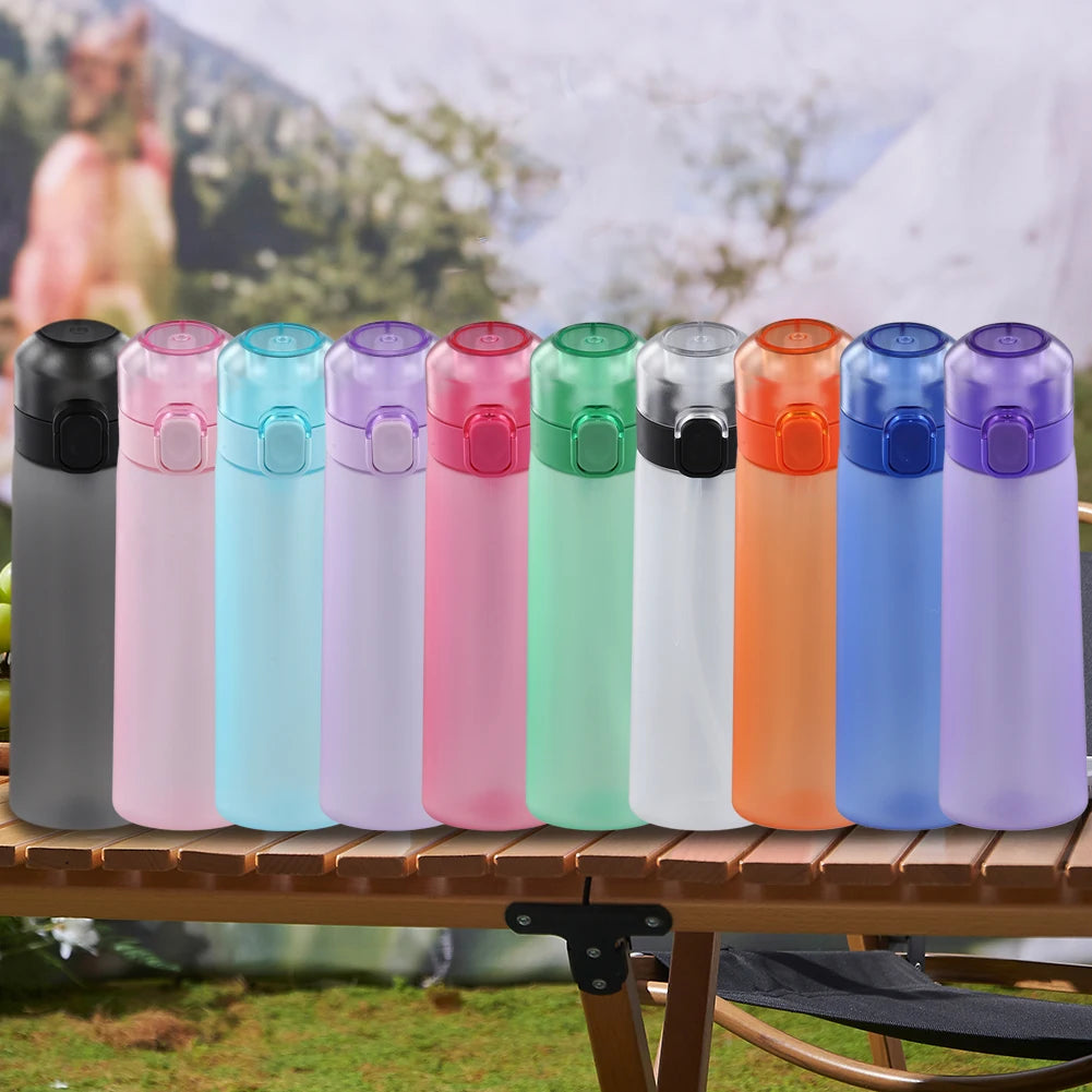 650ML Drinking Cup BPA Free 7 Flavor Pods Scent Flavored Water Bottle Fragrance Smelling Water Bottle for Travel Climbing Hiking