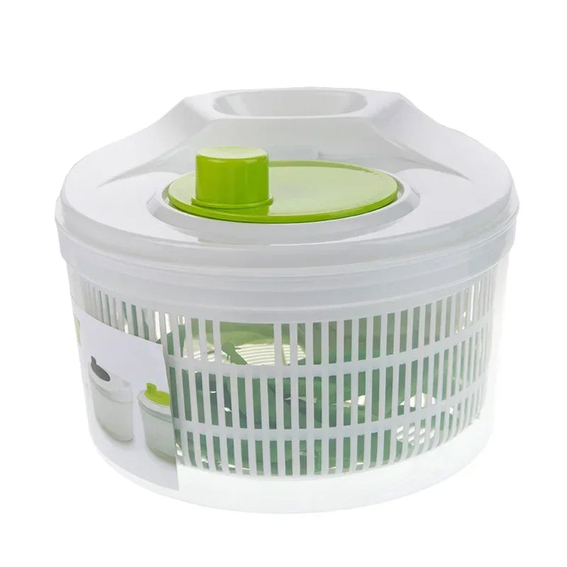 Salad Spinner for Leafy Vegetables, Lettuce Washer & Dryer, Kitchen Greens Drainer Strainer Crisper Tool