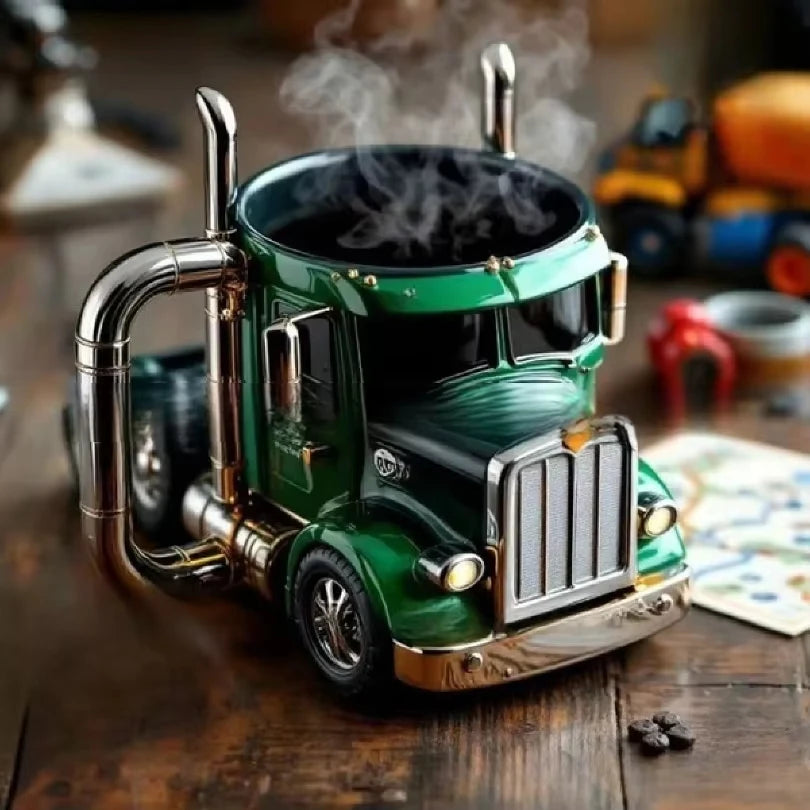 Coffee Cup Semi-Trailer Truck Mug Desktop Home Kitchen Big Trucks Coffee Mugs Ornament Collection Handmade Home Decoration Cups - Gabriel