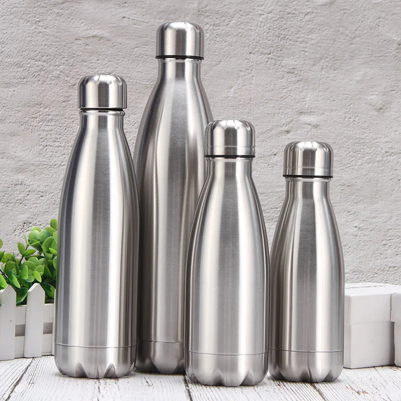 Stainless Steel Water Bottle 1 Liter Free Shipping Items, Drink Bottle for Sport Travel Cups,  500 750 1000ml Water Bottles - Gabriel