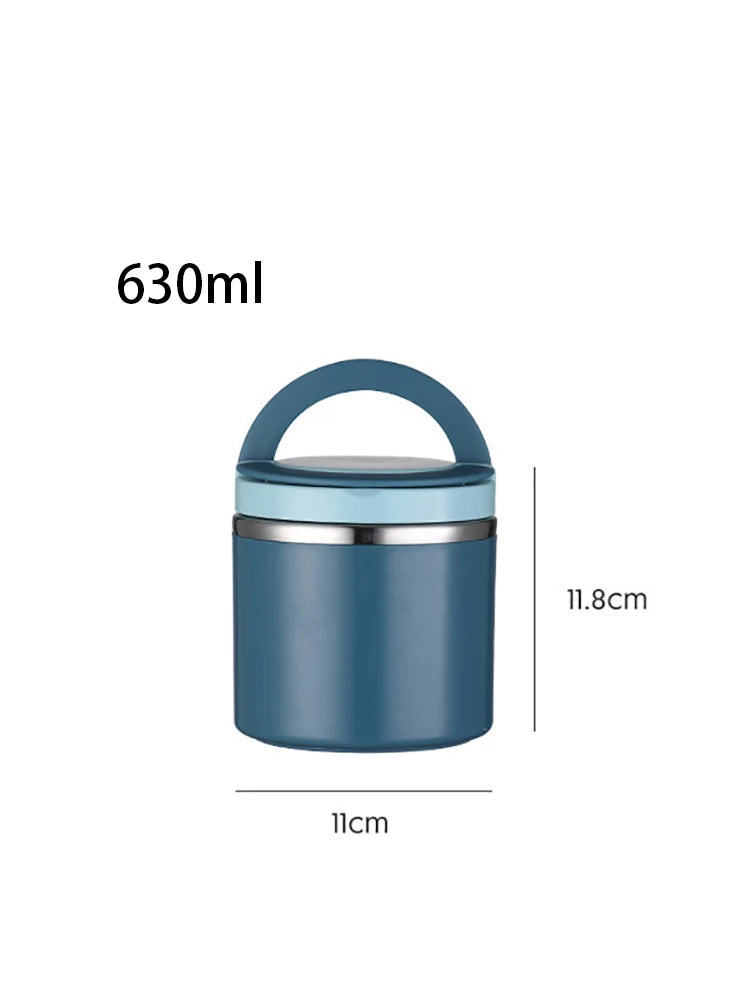 630/1000 ml Lebensmittel-Thermodose, isolierter Suppenbecher, Thermosbehälter, Edelstahl-Lunchbox, Thermo, warmhalten für Schulkinder