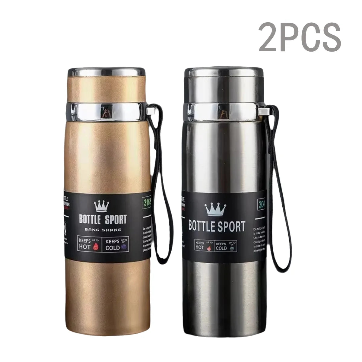 1000ml Thermal Water Bottle Thermos Vacuum Flask Double Stainless Steel Coffee Tea Insulated Cup Leakage-proof for Office