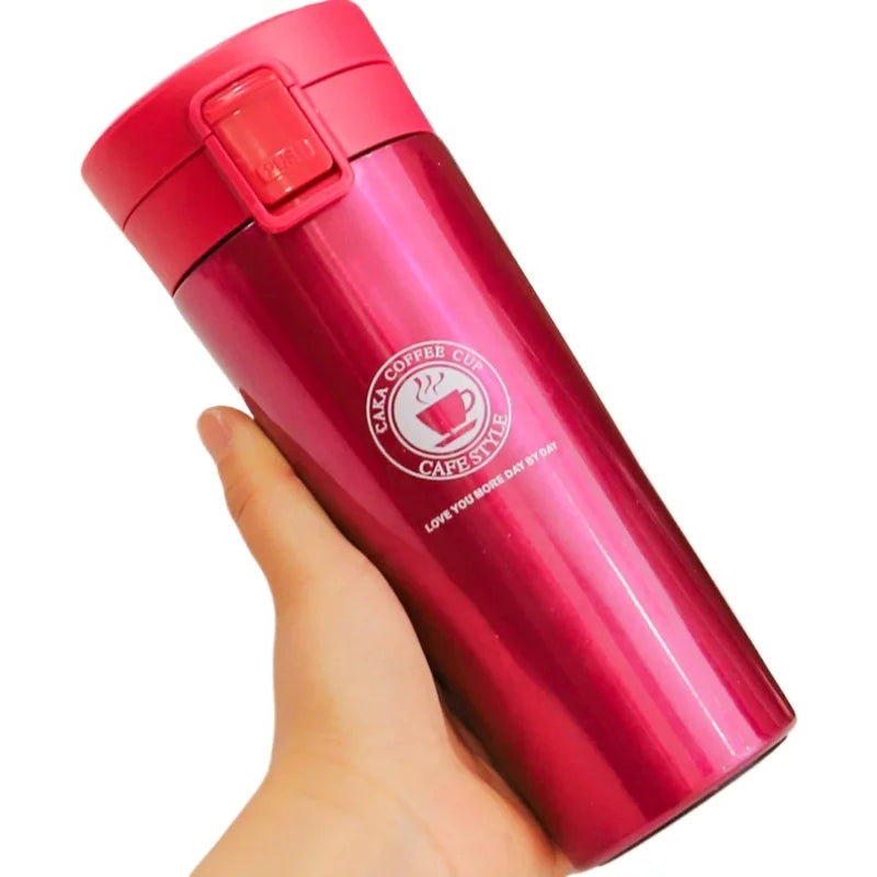 380/500ml Thermos Coffee Cup Tea Mug Double Layer Stainless Steel Vacuum Insulated Metal Thermos Outdoor Sports Water Bottle