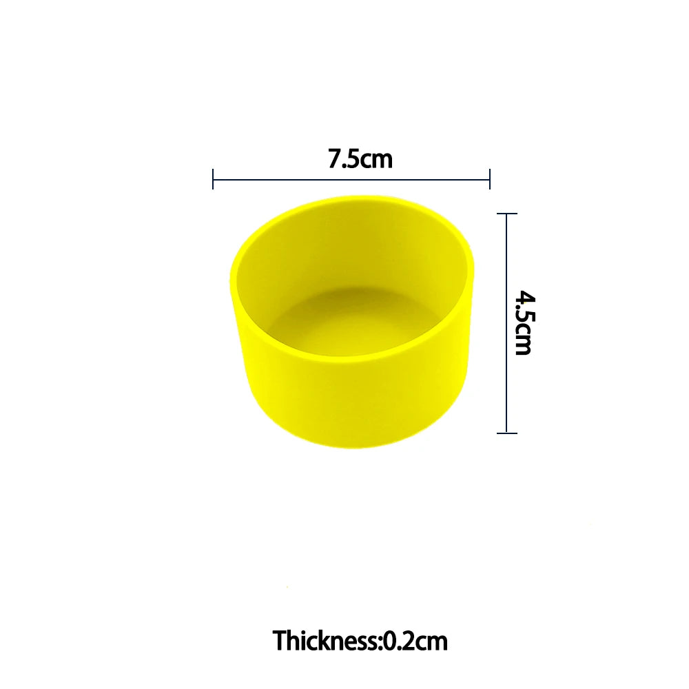 For Better Life 1Pc 7.5cm Soft Silicone Cup Bottom Sheath Protector Sleeve For Glass Water Tea Bottle Anti Damage Accessories