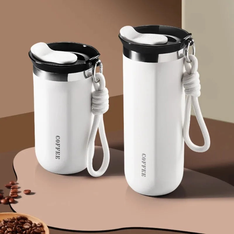 350/500ML Stainless Steel Coffee Mug Insulated Water Cup Portable Double Wall Vacuum Flask Leak-Proof with Lid Travel Coffee Cup