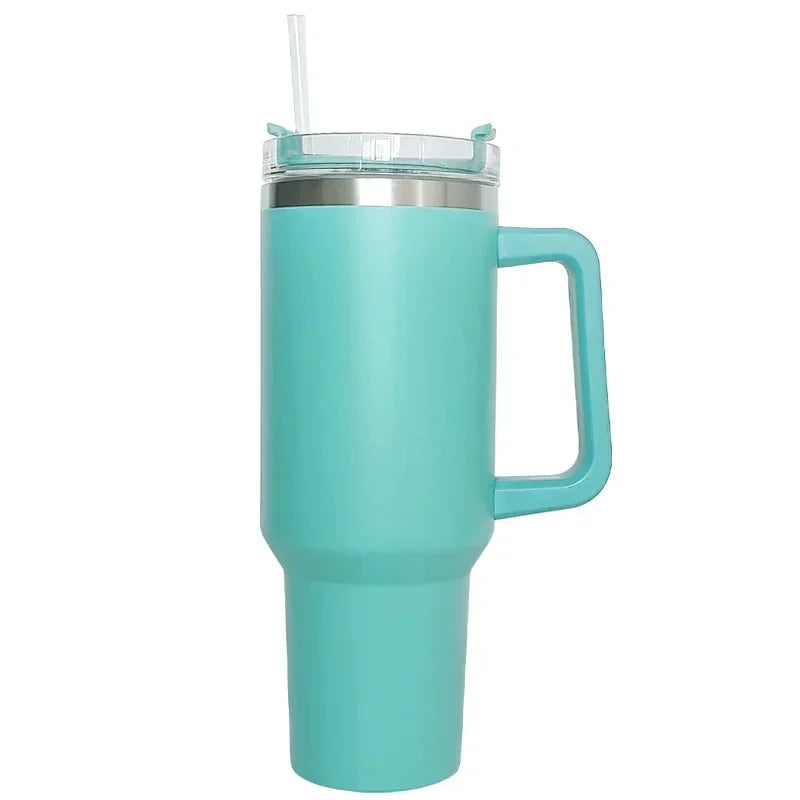 40oz Mug Tumbler With Handle Insulated Tumbler With Lids Straw Stainless Steel Coffee Tumbler Termos Cup for Travel Thermal Mug - Gabriel