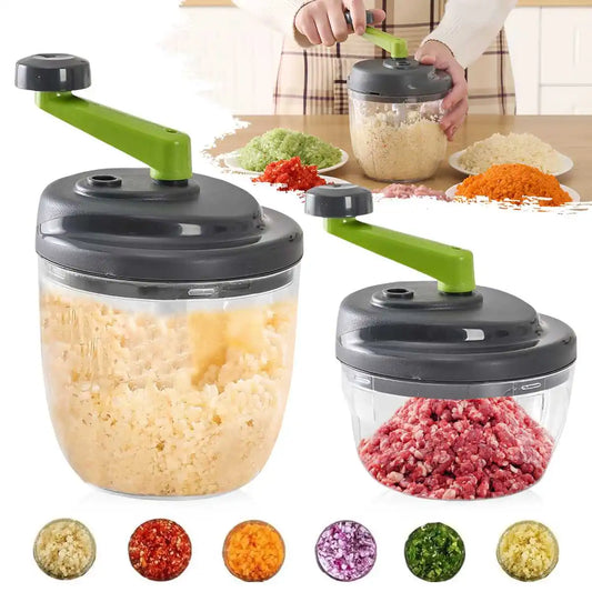 1pc 520/900ML Manual Meat Mincer Garlic Chopper Rotate Garlic Press Crusher Vegetable Onion Cutter Kitchen Cooking Accessories