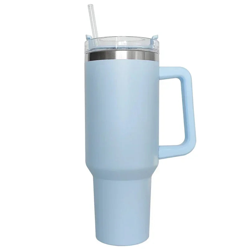 40oz Mug Tumbler With Handle Insulated Tumbler With Lids Straw Stainless Steel Coffee Tumbler Termos Cup for Travel Thermal Mug - Gabriel