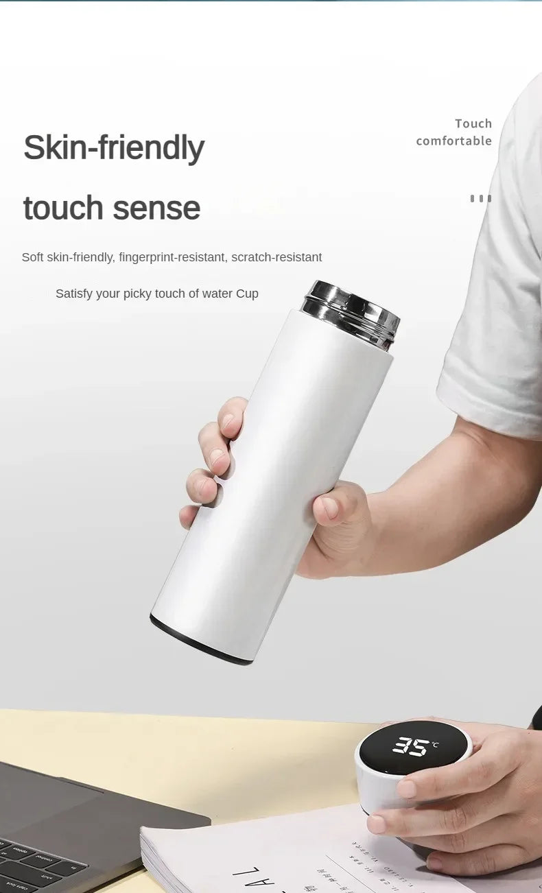 500ml Stainless Steel Thermos Bottle with Digital Temperature Display LED Intelligent Temperature Measurement Cup Vacuum Flask