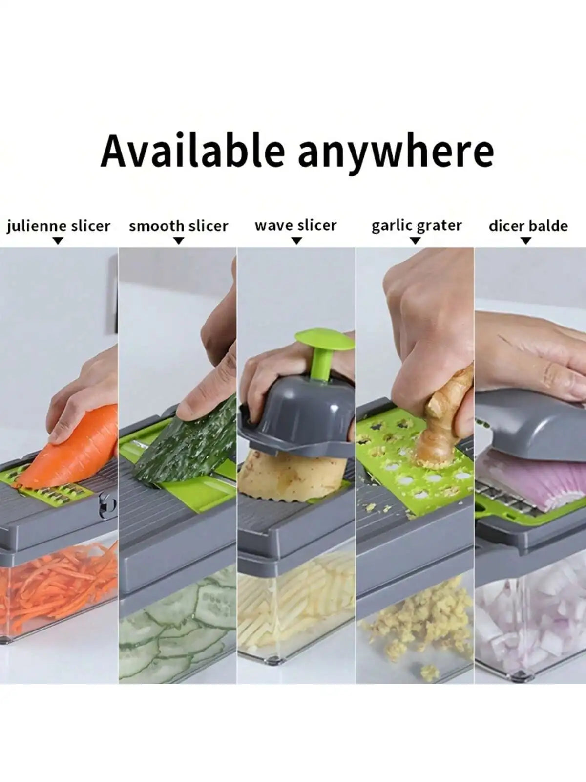 Multifunctional vegetable chopper 14/16 in one chopper handle food grate chopper kitchen vegetable slicer dicing machine cutting