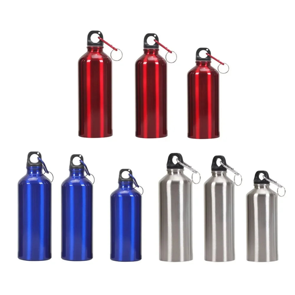 400ml 500ml 600ml Aluminum Water Bottle Water Bottles Outdoor Exercise Bike Sports Drinking Kettle with Lid easy to carry