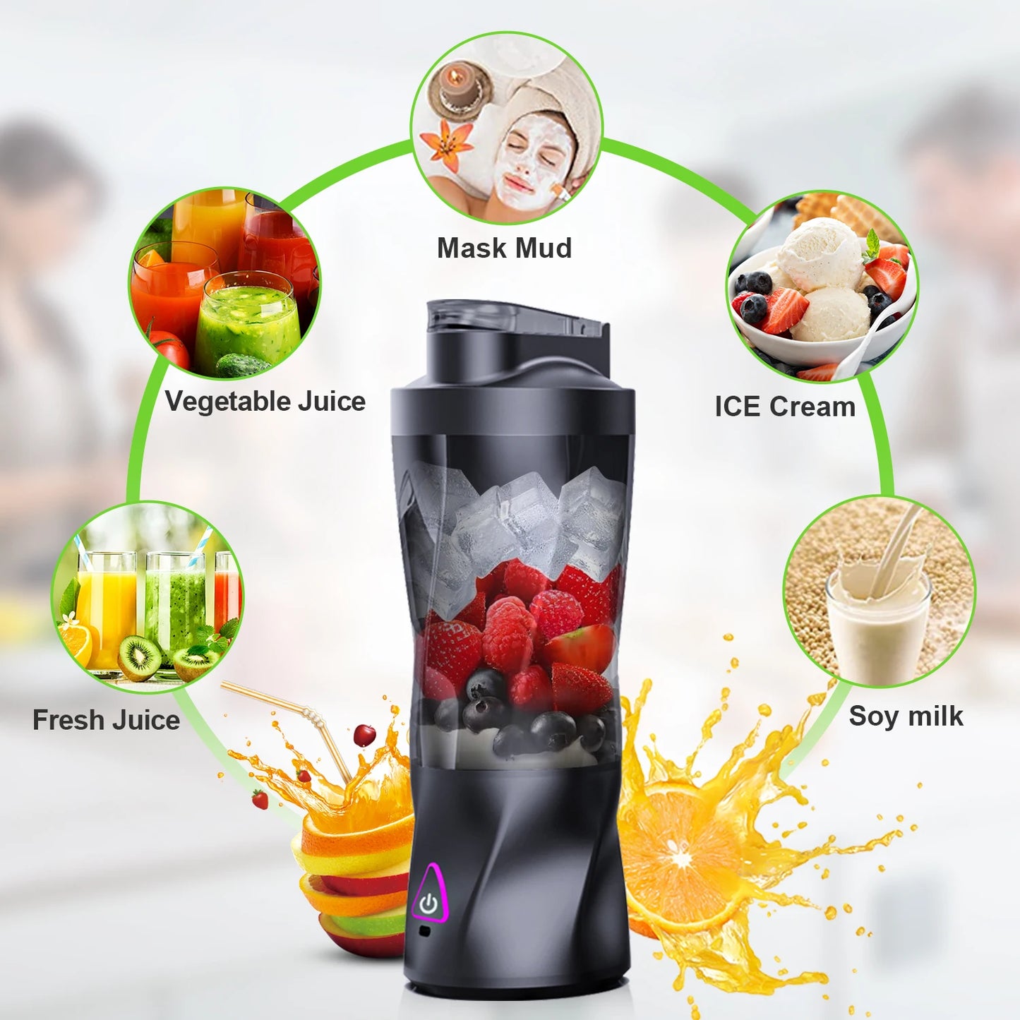 2024 New Juicer Home Travel Portable Juicing Cup Rechargeable Juice Machine Multifunctional 700ML Blender