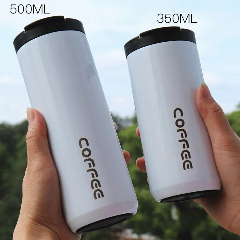 350ml/500ml Double Stainless Steel 304 Coffee Mug Leak-Proof Thermos Mug Travel Thermal Cup Thermosmug Water Bottle for Gifts