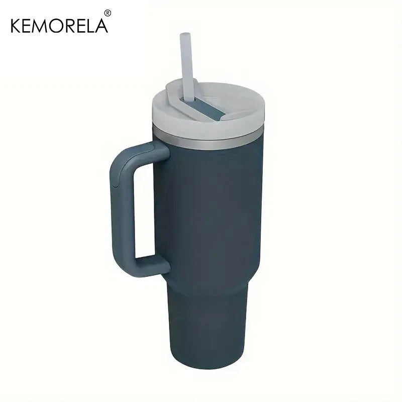 KEMORELA 30&40 oz Tumbler With Handle Lid Straw 887/1182ML Stainless Steel Water Bottle Vacuum Thermos Cup Travel Car Coffee Mug - Gabriel