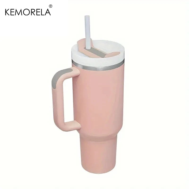 KEMORELA 30&40 oz Tumbler With Handle Lid Straw 887/1182ML Stainless Steel Water Bottle Vacuum Thermos Cup Travel Car Coffee Mug - Gabriel