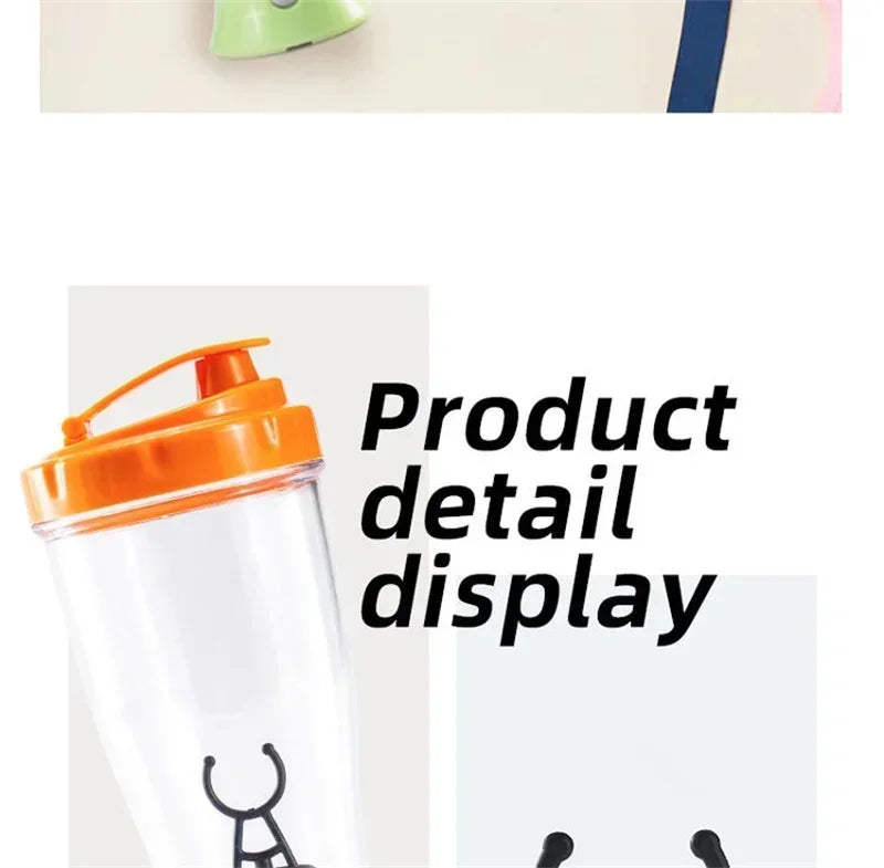 1pc Portable Electric Coffee Stirring Cup,Milk Protein Powder Shaker Cup,Plastic Water Bottle For Fitness, Gym, Sports,Lazy Cup