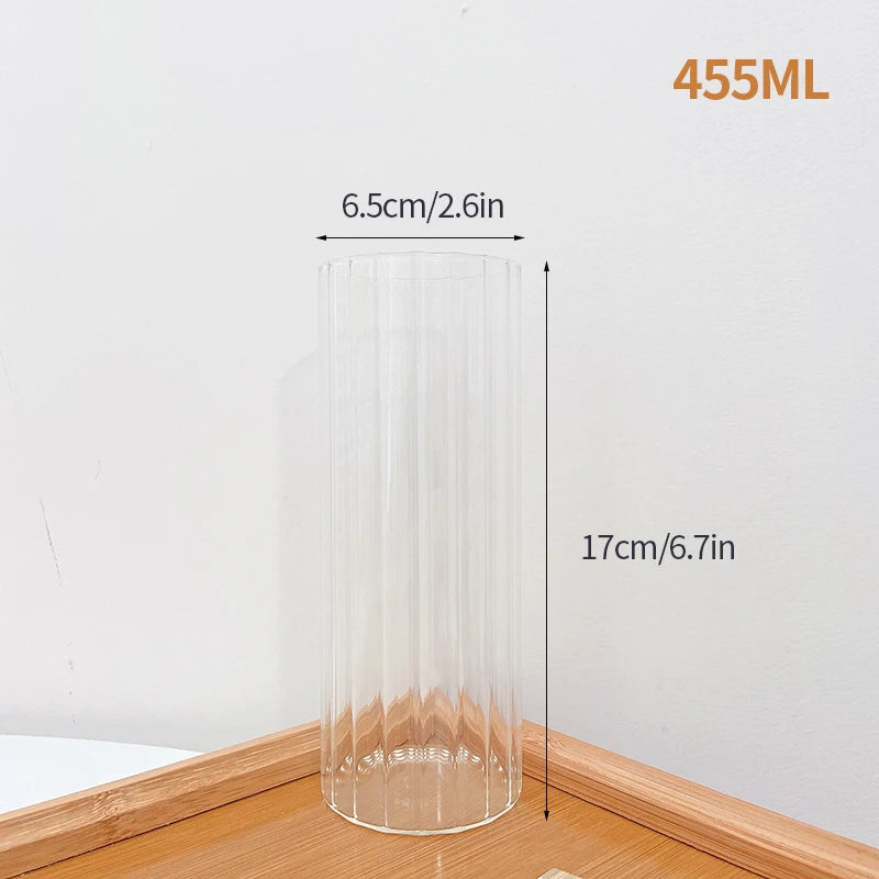 Japanese Glass Cup Milk Coffee Glass Mug Transparent Mug Beer Ins Water Drinking Cup Kitchen Accessory Water Glass - Gabriel