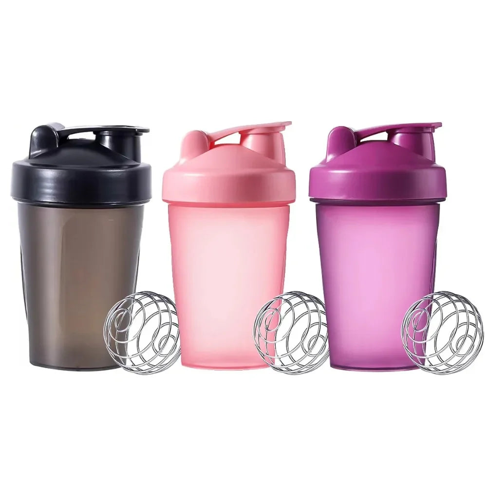 1pc Protein Shaker Water Bottle with Shaker Ball Leak Proof Drink Cup BPA Free Blender Bottle Fitness Accessories Gym Bottle