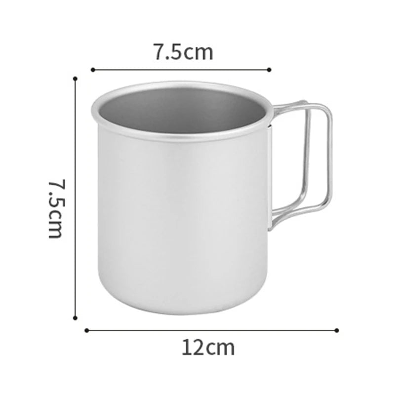 300ML Camping Mug Alumina Folding Cup Hike Ultra-Light Mug Camping Picnic Coffee Cup Mini Water Cup Outdoor Camping Drinkware - Gabriel